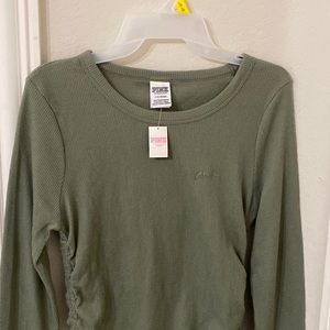 PINK green long sleeve top